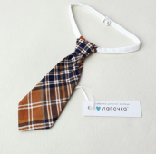 Галстук (К194/А89и бежевый/клетка) Галстук (К194/А89и бежевый/клетка)