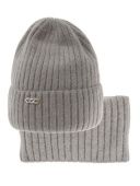 Комплект зимний для девочки (шапка и снуд) (Сицилия серо-бежевый) Комплект зимний для девочки (шапка и снуд) (Сицилия серо-бежевый)